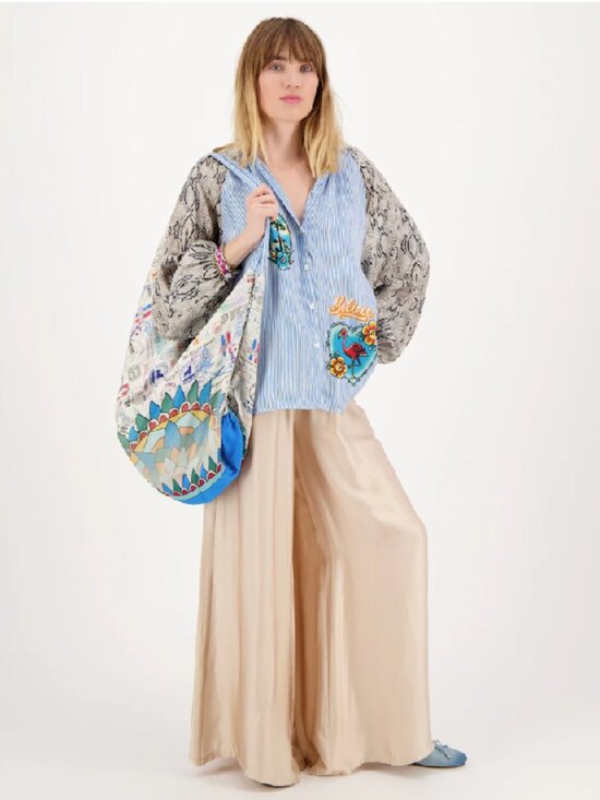 Me369 Tops - ME369 Adrianna Snake Print Blouse Statement Top NWT